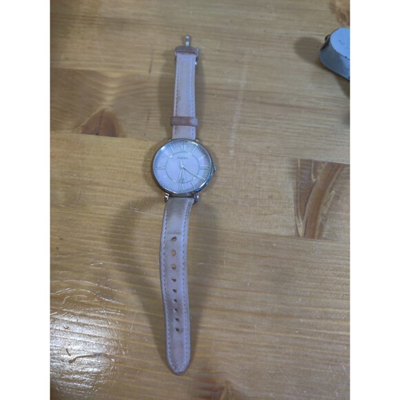 Fossil Jacqueline Ladies Casual Stainless Steel Leather Quartz Watch ES4151 READ - Picture 2 of 7
